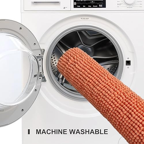 Miniatura 8 de Civkor Juego de 2 alfombras de baño largas para bañera, 47 x 20 y 31 x 20 pulgadas, parte trasera antideslizante, extra suave y absorbente, gruesas,