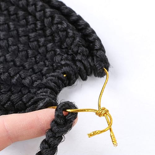 Miniatura 4 de Paquete de 6 trenzas de ganchillo con extremos rizados, trenzas de ganchillo de 10 pulgadas, trenzas bohemias de ganchillo para mujeres negras (1B,