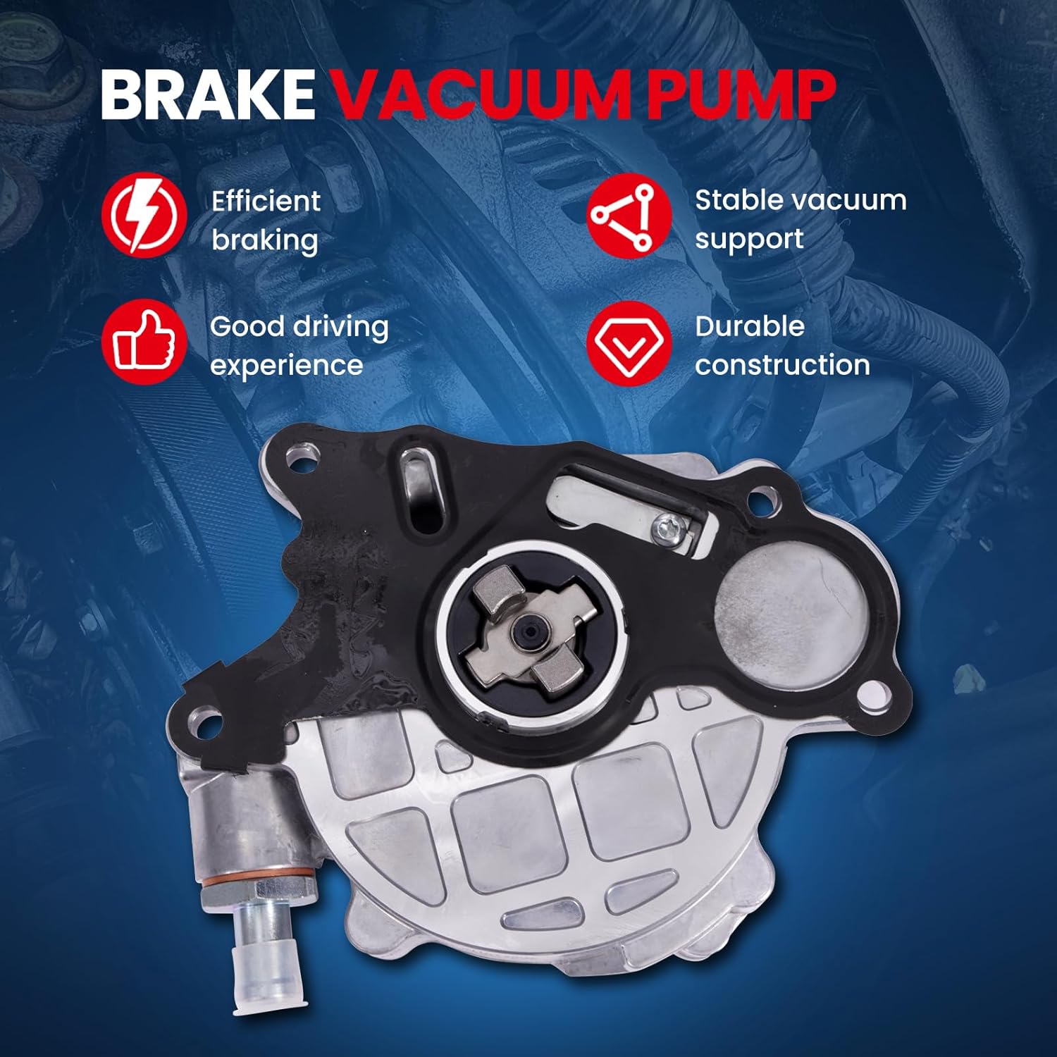 MOCA Vacuum Pump Compatible with 2010-2013 for Audi A3 TDI L4 2.0L, 2009-2014 for Volkswagen Jetta TDI L4 2.0L, 2012-2015 for Volkswagen Passat TDI L4 2.0L