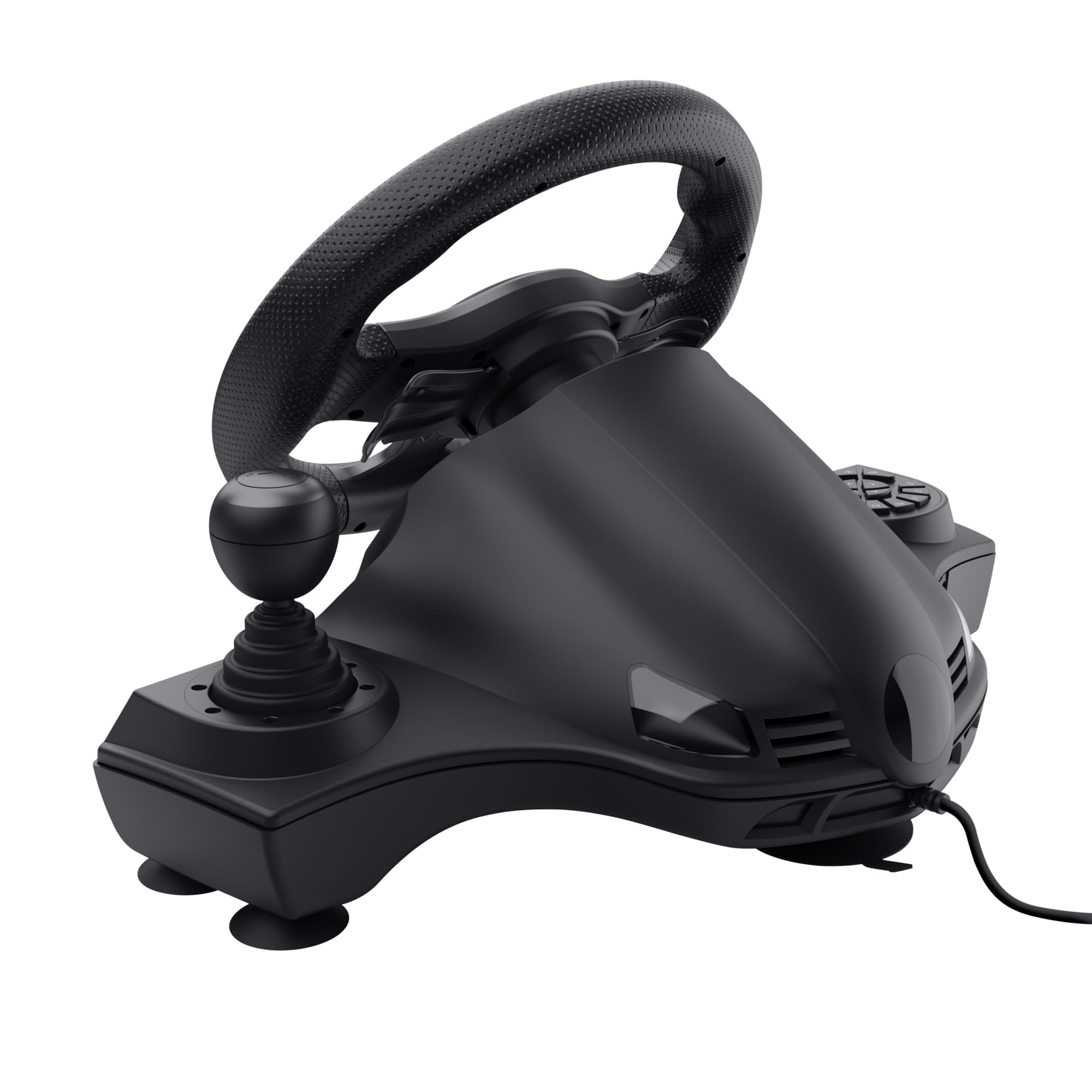 GXTrust Movi Volante per PC, Volante da Corsa da Gaming con Pedali e Leva del Cambio per Simulatore di Guida/Farming Simulator / F1 / Gran Turismo