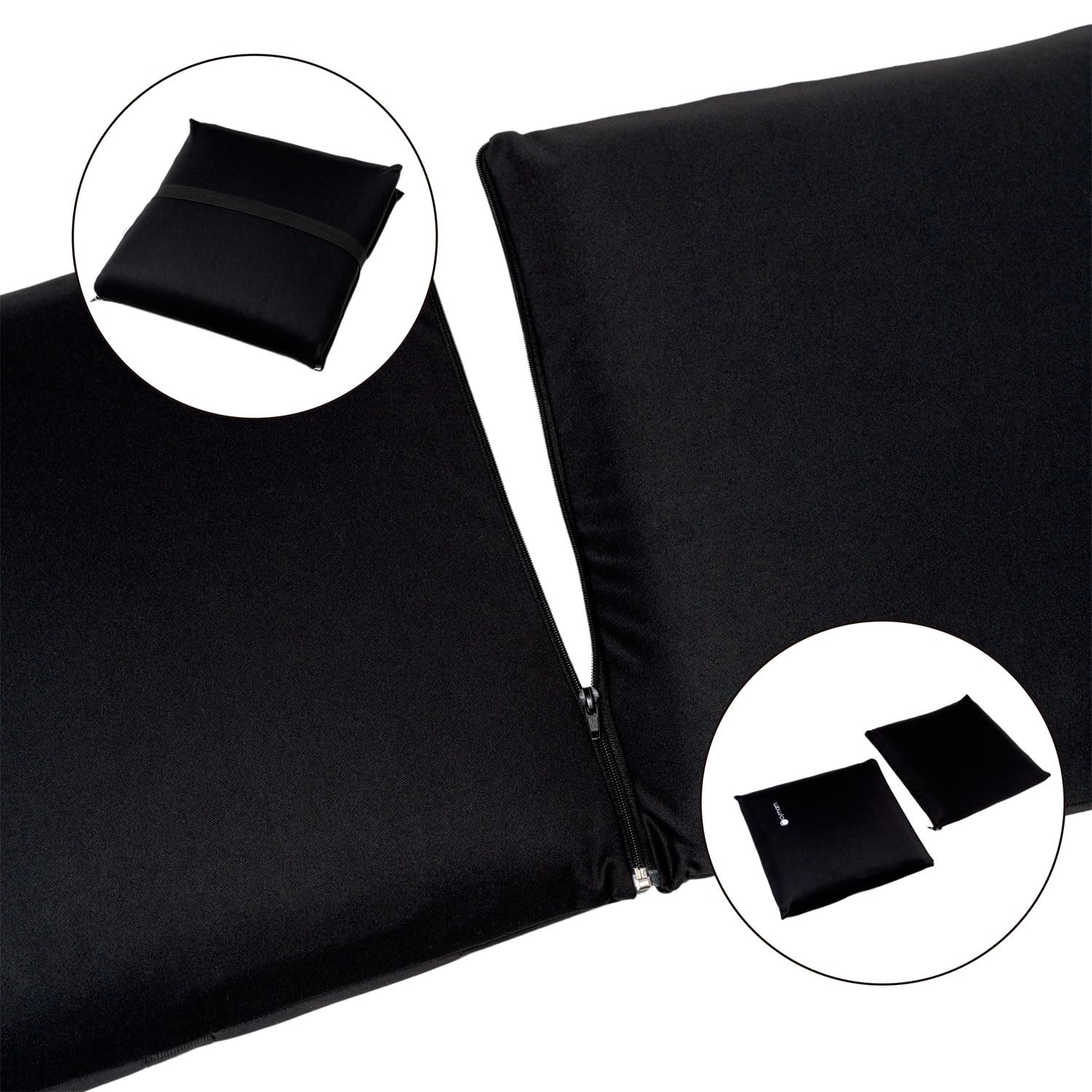 Cojín Antiescaras Convertible, Uso Doble con Respaldo o Asiento | Para silla de ruedas, oficina y coche, viscoelástico, ergonómico y con cinta antideslizante