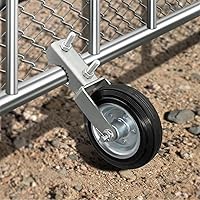 Vista 2 de ForoGore Paquete de 2 ruedas de puerta para puerta batiente de metal con marcos de puerta de 1-5/8 a 2 pulgadas, rueda de puerta de valla