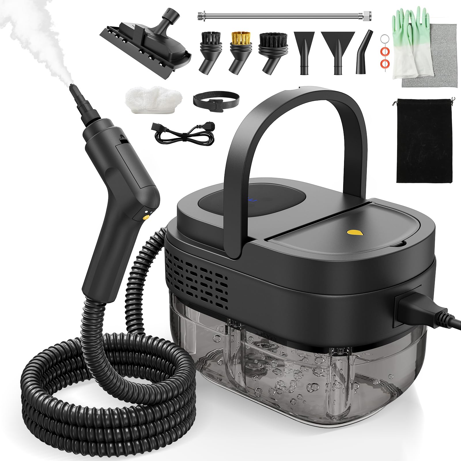 Handheld Steam Cleaner,2500W Steamer for Cleaning 1.69 Quarts Large Capacity Tank,Temperature steamer for Home,Car,kitchens,Camping