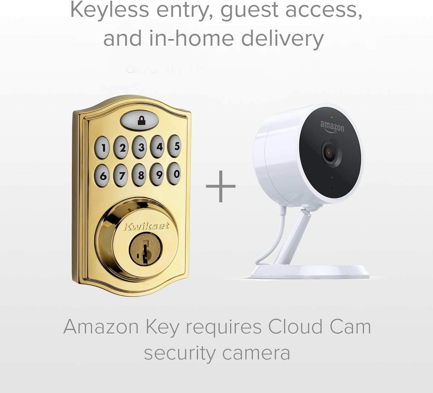 Kwikset 99140-025 SmartCode Electronic UL Deadbolt Featuring Smartkey Re-Key Security and ZigBee Technology, Lifetime Polished Brass