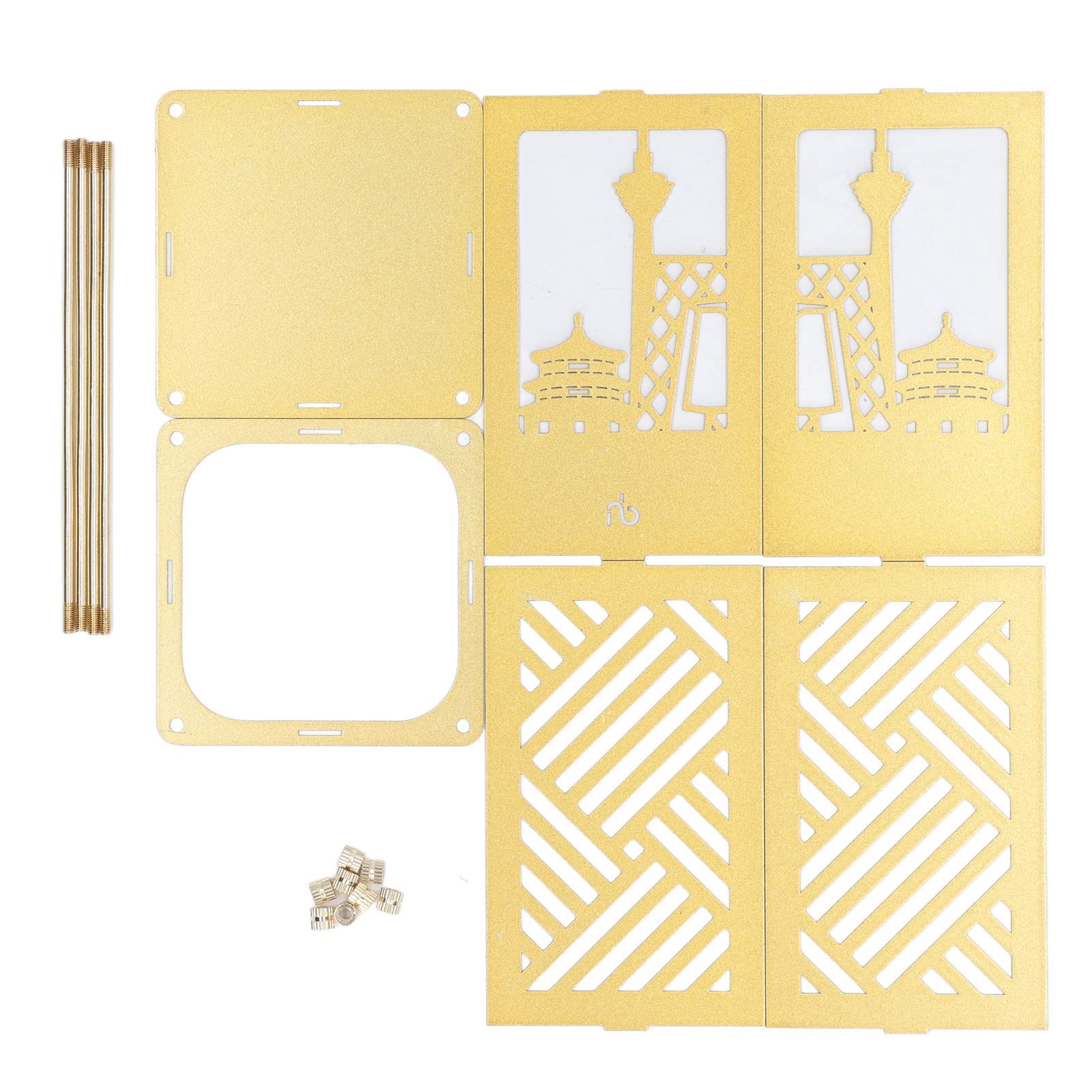 Porta della penna in metallo Gold Vomeko, porta della penna assemblato, porta della penna innovativo, porta a penna fai -da -te per il desktop della scuola per ufficio a casa