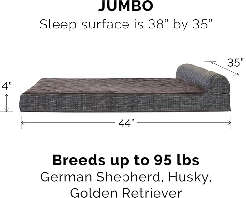 Miniatura 2 de Furhaven  Cama para perro. Sofá estilo tradicional terapéutico. Sofá cama de lujo de sala para mascotas con funda extraíble, para perros y gatos