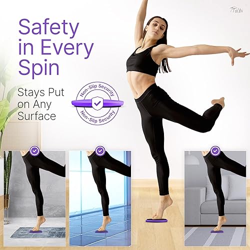Vista 19 de Tablas giratorias prémium para bailarines – Mejora la técnica y el equilibrio de la pirueta, tablero de giro ideal para ballet, baile y patinaje