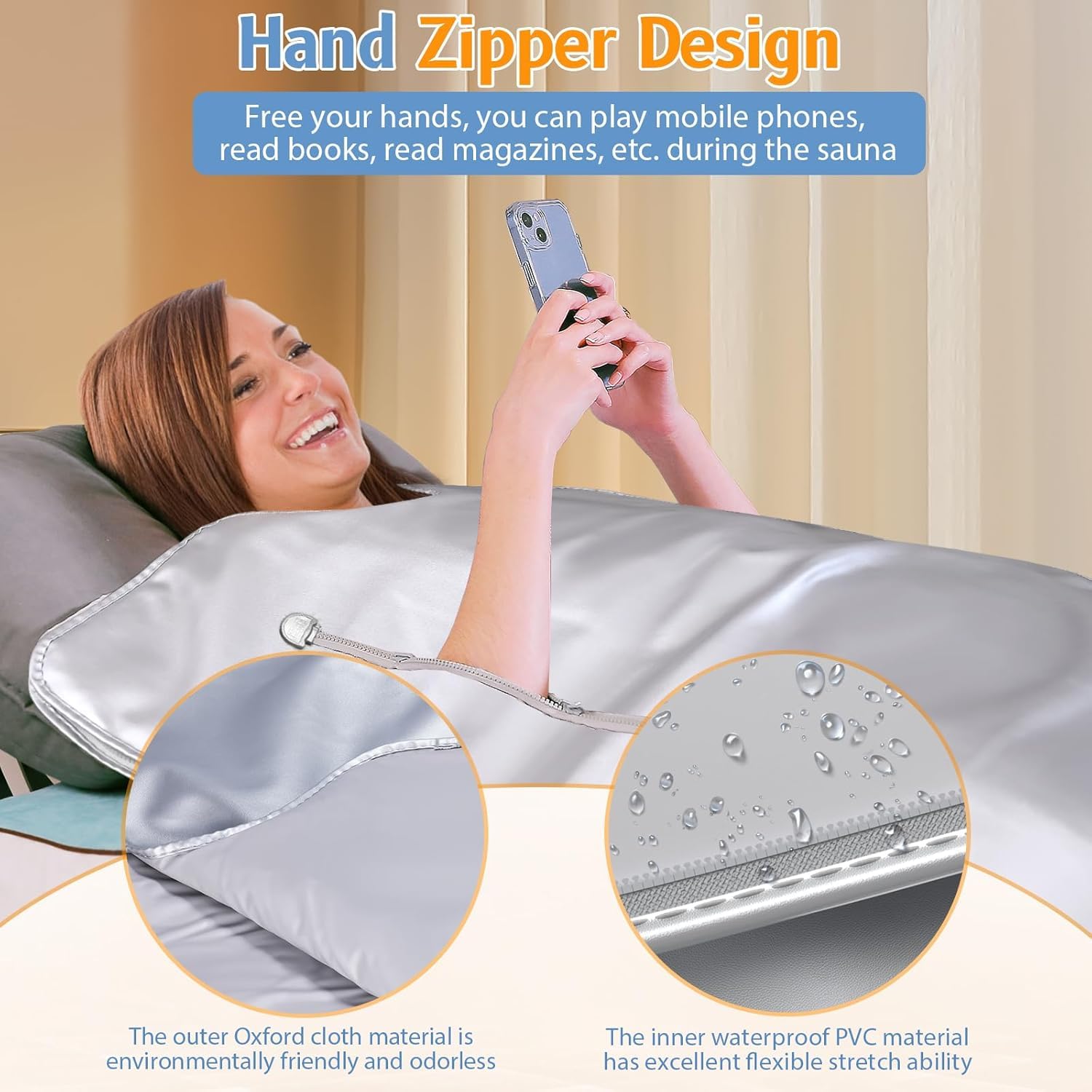 Sunowl Manta Sauna Infrarrojos, 2 Zone Far Infrared Sauna Blanket 220V, Sauna Portatil Home SPA para Modelar el Cuerpo Desintoxicación Fitness Belleza Fisioterapia