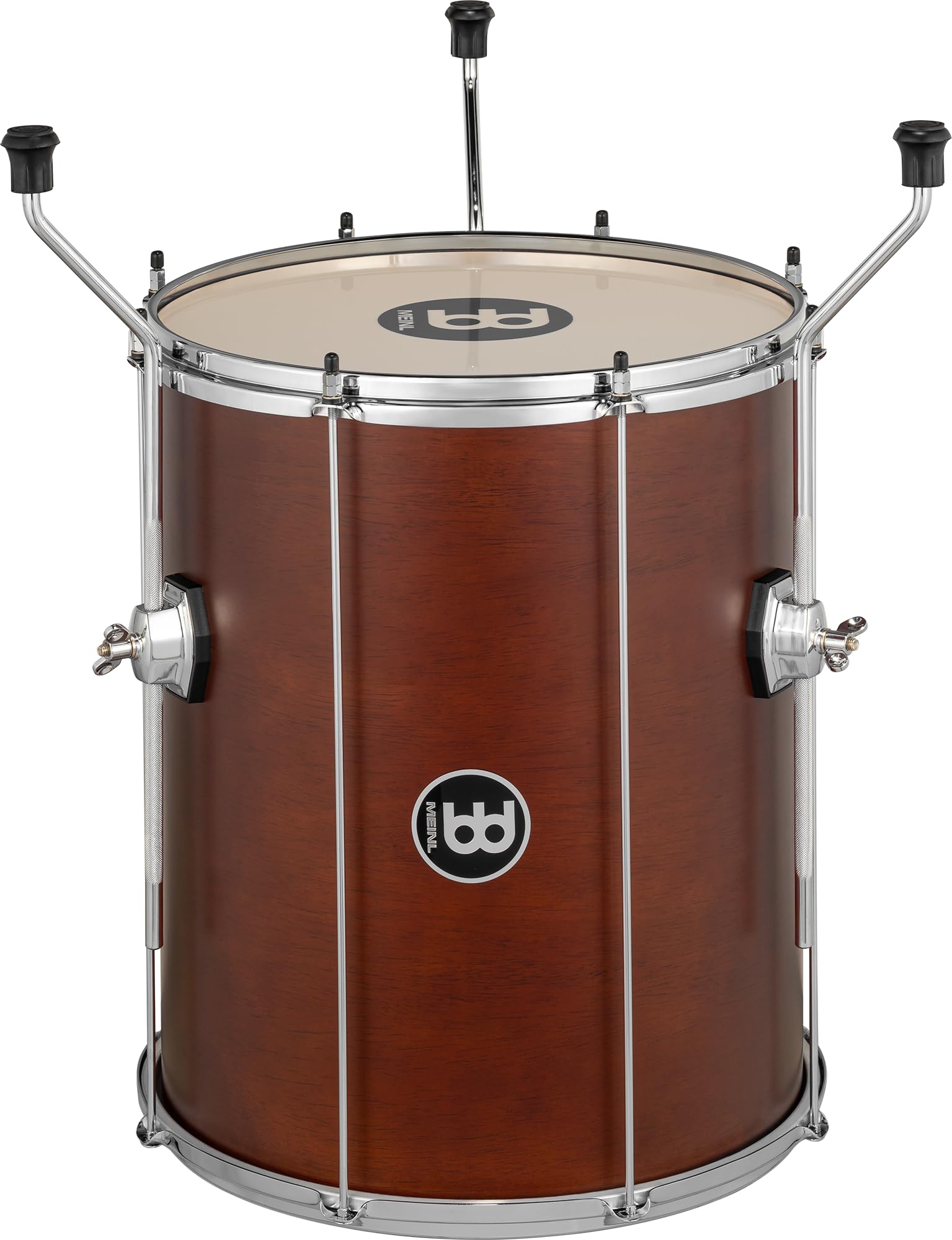 Meinl Percussion Traditional Wood Surdo – Piccolo Tamburo Samba – Altezza Regolabile – 16-Pollici Diametro – 20-Pollici Altezza – Hardwood, Brown (SU16-L-AB-M)