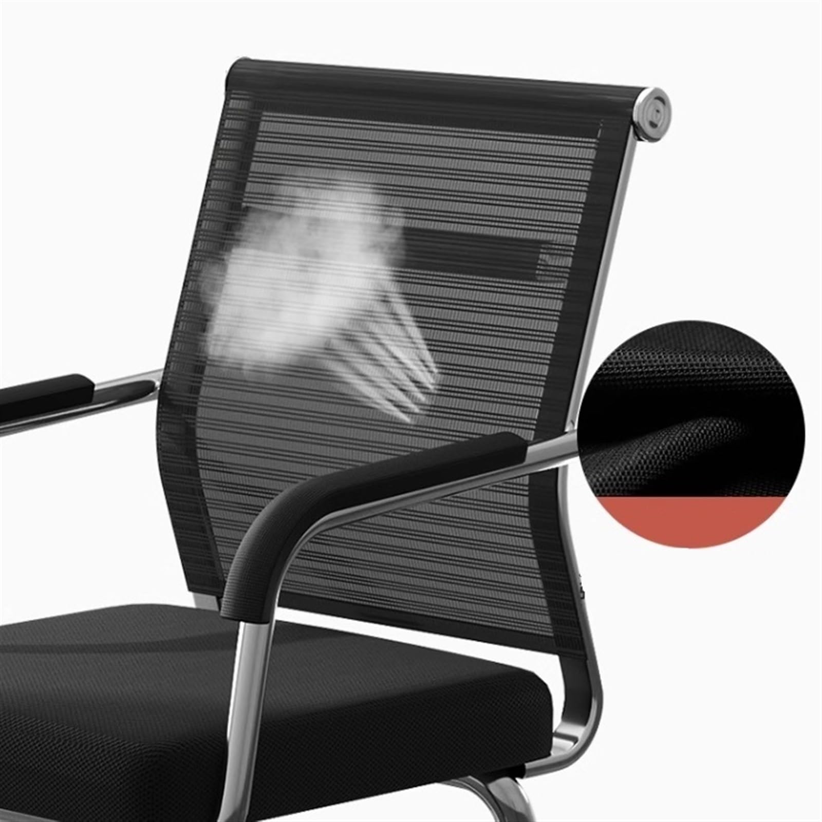 Ergonomiczne, zielone krzesło biurowe, oddychające, siatkowe, z podłokietnikami i chromowaną podstawą, wygodne krzesło komputerowe do użytku domowego i biurowego