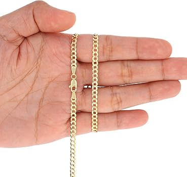 Amazon | Nuragold 10K イエローゴールド 4mm ソリッドキューバカーブ Amazon | Nuragold 10K イエローゴールド 4mm ソリッドキューバカーブ