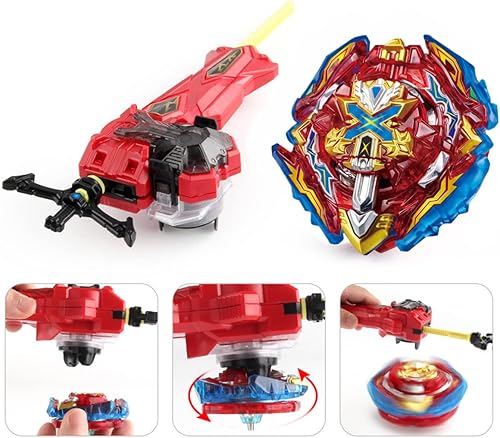 Miniatura 5 de B-201 Zest Achilles Xiphoid Excalibur - Lanzador bidireccional de 1 pieza, juego de camisetas de batalla con lanzadores, giroscopios de cuadrícula