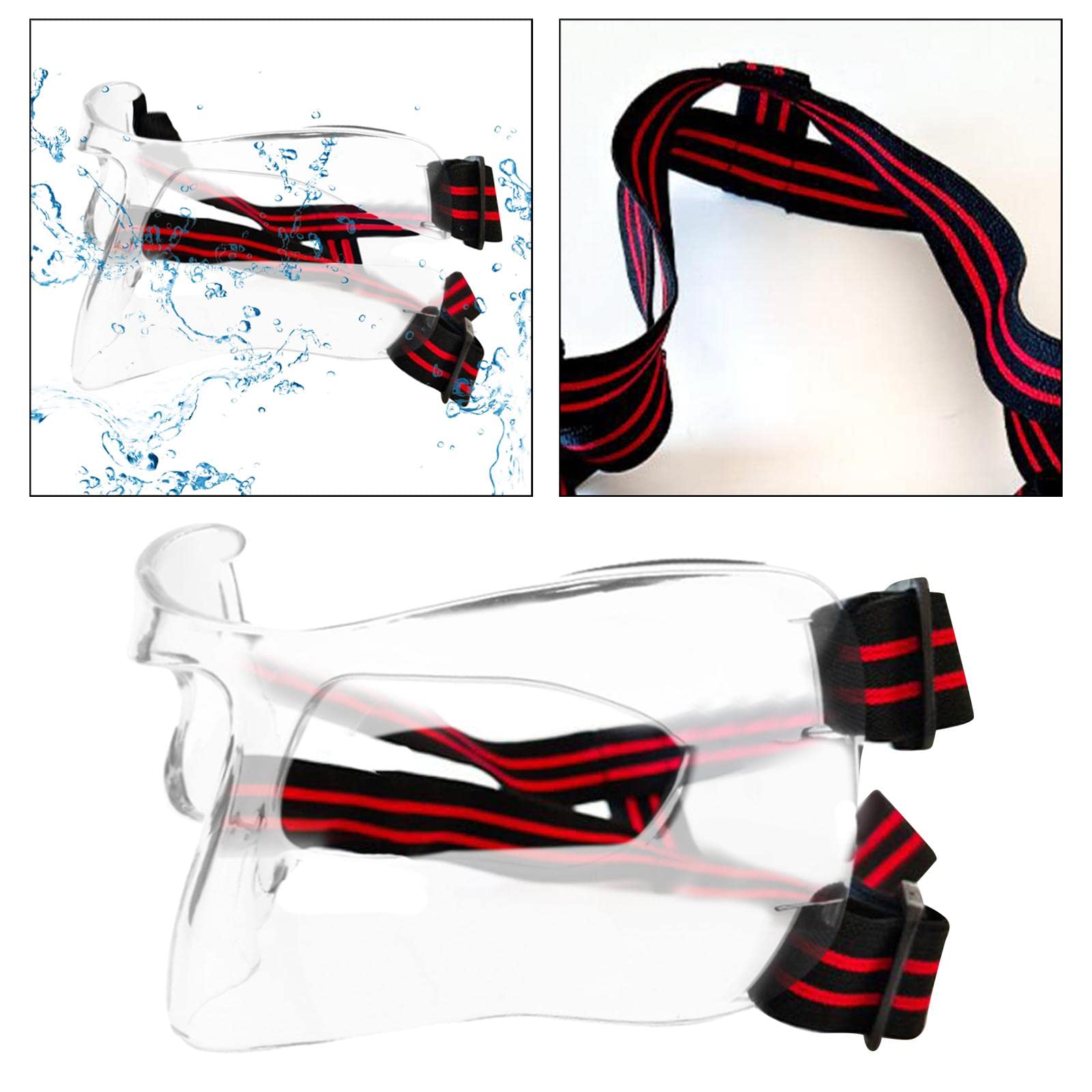 Milageto Protector Nasal Máscara de Rostro Deportivo Facial Respirable para Lesiones de Fútbol Béisbol Voleibol con Correa Regulable Adecuada para Niños