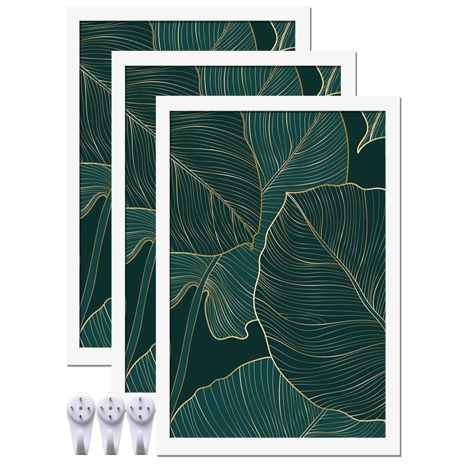 keibiubu White 12x18 Picture Frame Set of 3, High Transparent Picture Frames for 12 x 18 Photo Poster Certificate Canvas Collage Wall Gallery Desktop Horizontal Vertical 12 By 18