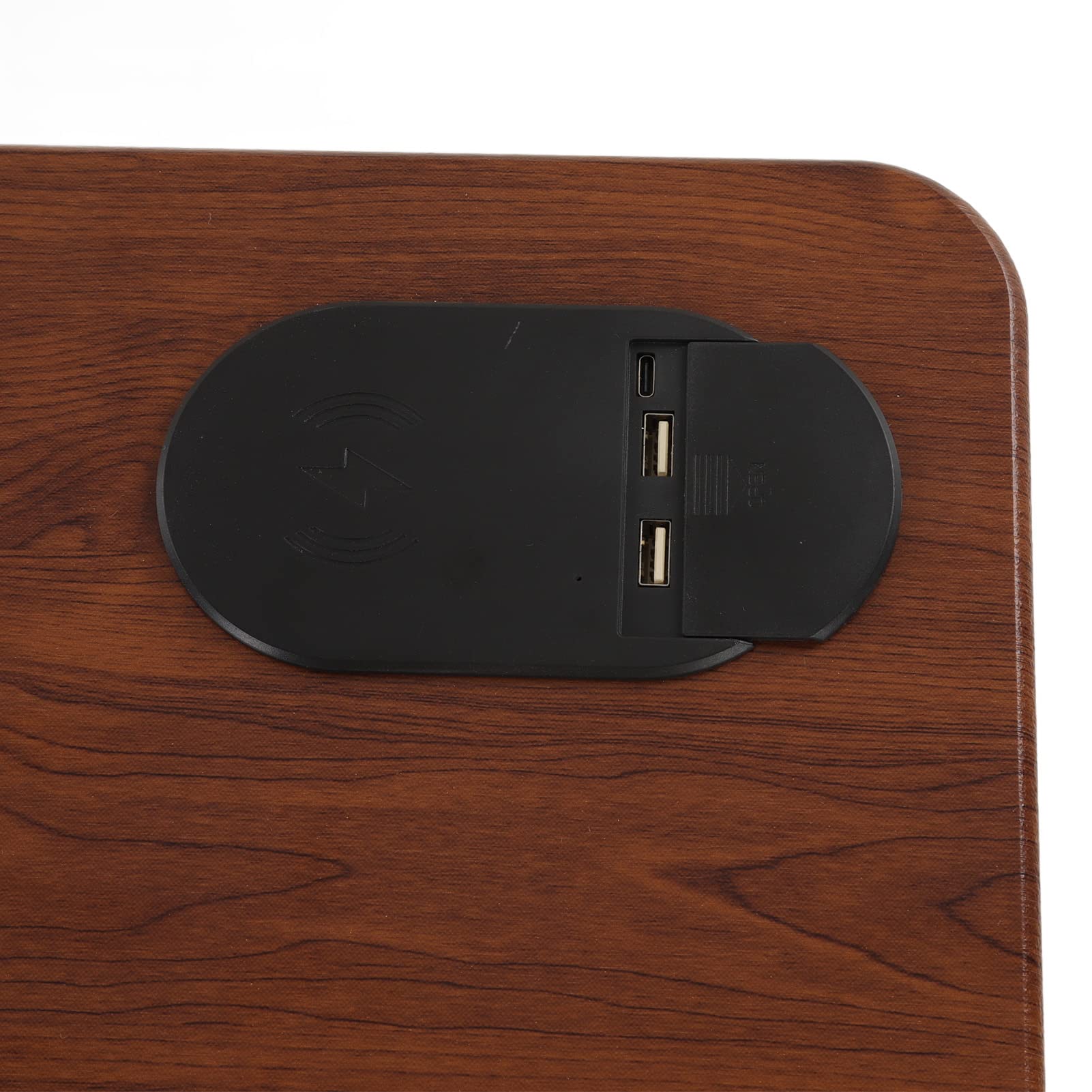 Scrivania Regolabile in Altezza da 85x45cm per Professionisti in Smart Working da Letto e Divano Regolazione Altezza Fluidas Ruote per Movimento Libero Porta USB con Luce e