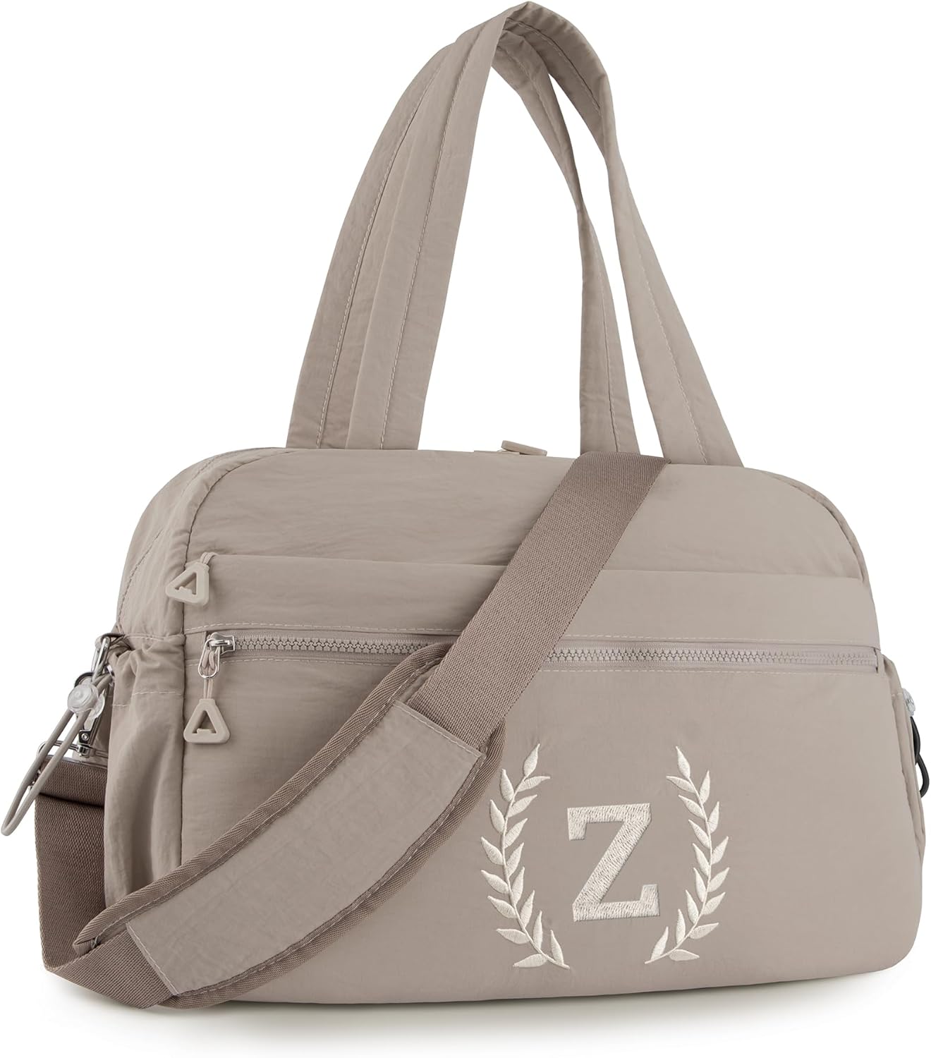 Gym Duffle Bag for Women – Embroidered Custom Initial Sports Bag for Men – Personalized Travel & Workout Duffel with Luggage Sleeve – Thoughtful Gift for Mom, Girl, Daughter, Mother (Black, O)