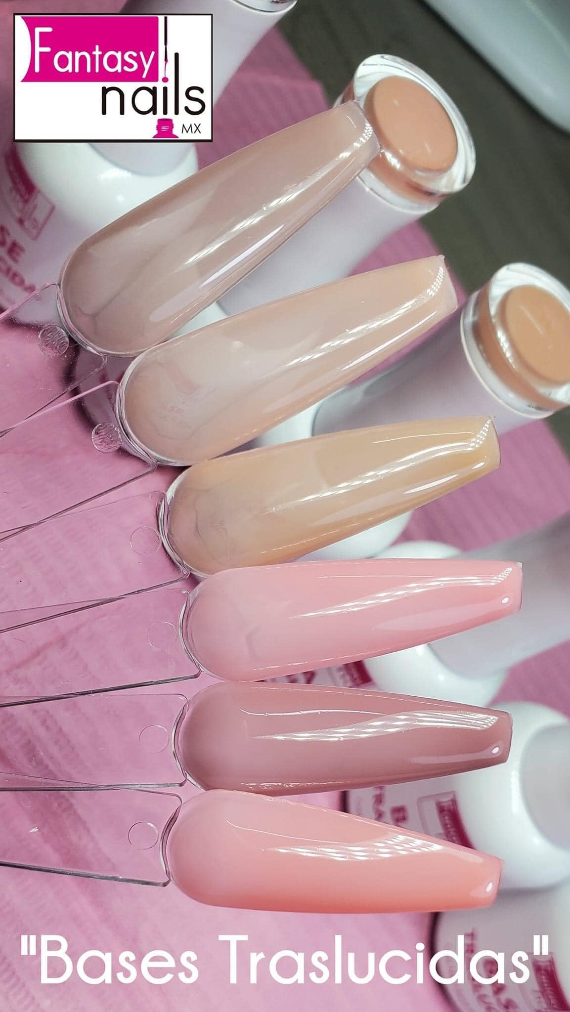 Amazon.com : Fantasy Nails Gel Base Translucent Collection, 6