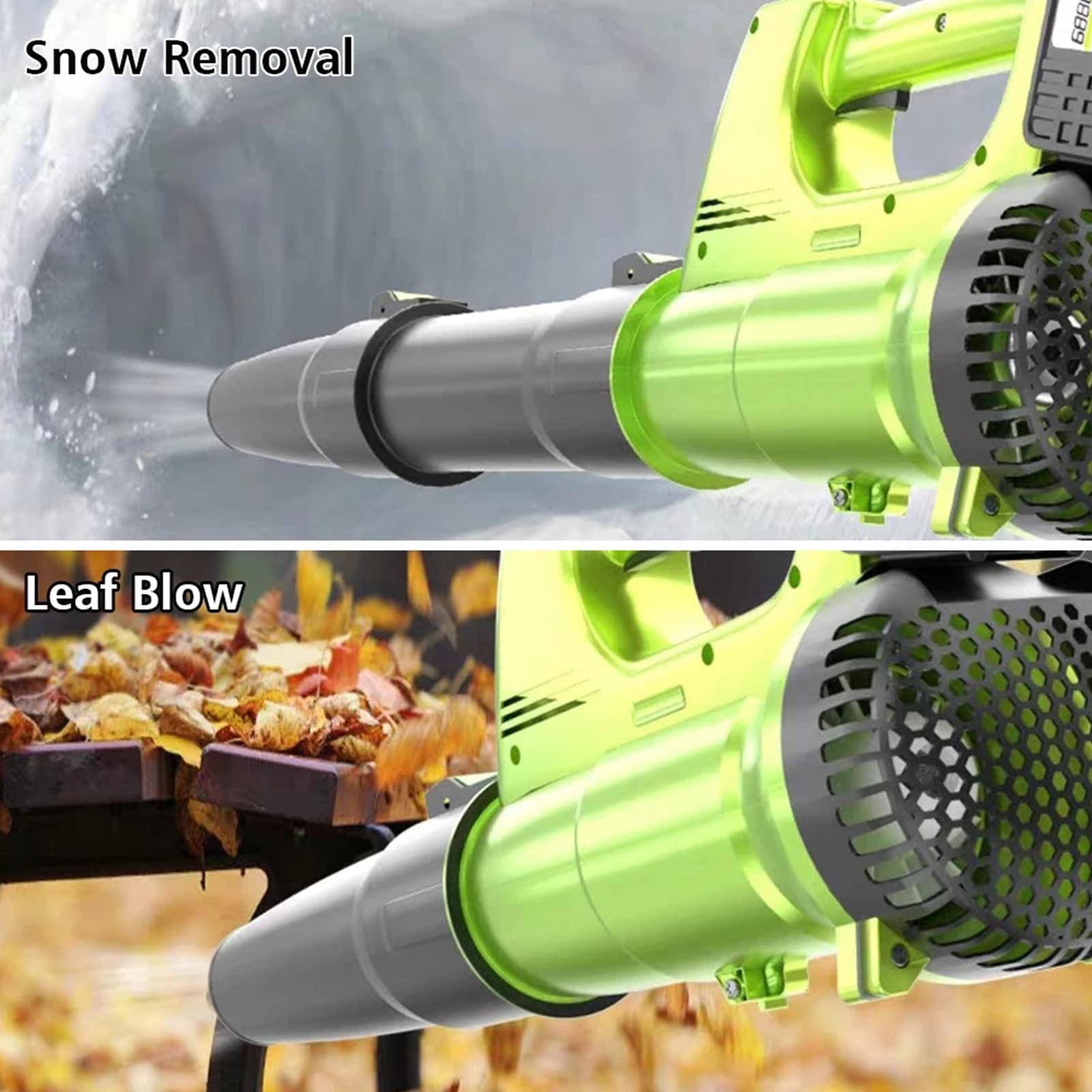Soffiatore Elettrico Con Batteria Agli Ioni Di Litio 21V 4Ah Ricaricabile Senza Fili Soffiaggio Per Giardino Pulizia Foglie E Polvere Axial Leaf Blower Ugelli A 2 Sezioni Battery Powered