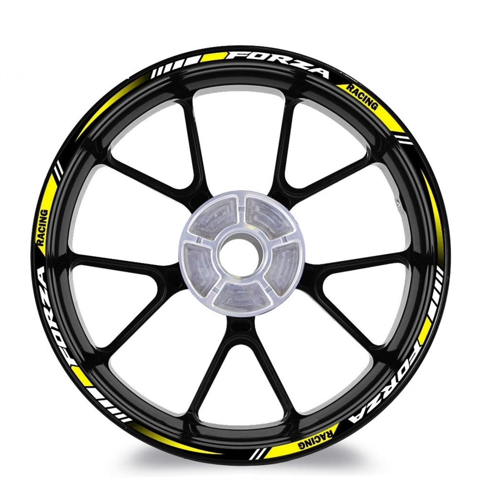 Motorcycle Wheel Sticker Reflective Rim Scooter Stripe Decal Accessories for Forza 125 250 300 350 750 MF13 Decorative(Color2)