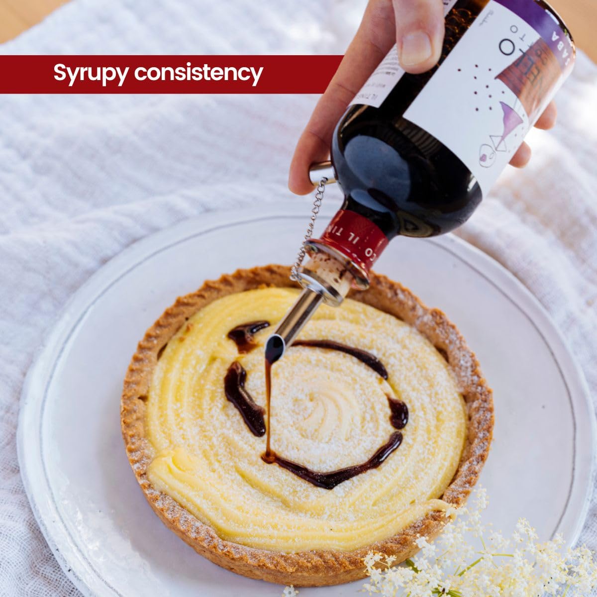 IL TINELLO SABA Cooked Grape Must – Mosto Cotto, 250ml (8.45 fl oz) – Traditional Italian Grape Must Reduction, Rich & Syrupy, Perfect for Cheese, Yogurt & Desserts, 68 Brix, 2% acidity, Product of Italy