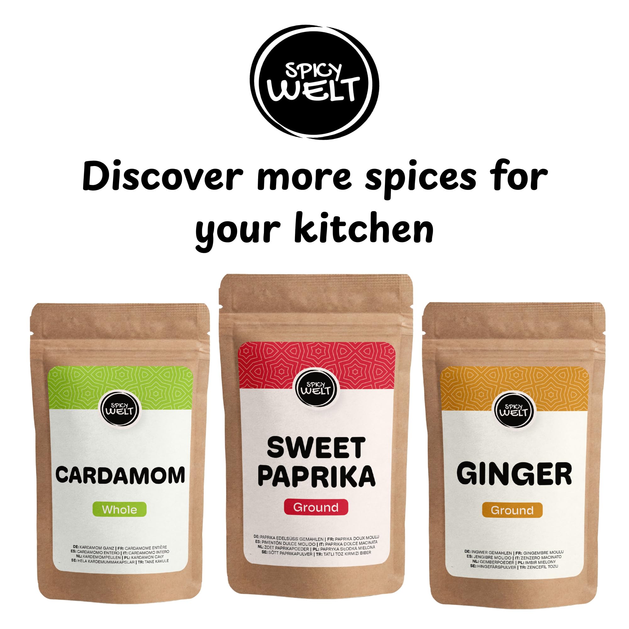Spicy Welt Poivre Noir Entier (1kg) – Grains de Poivre Noir pour Moulin | Idéal Viande, Sauce, Marinade & Bouillon | Arôme Puissant | 100% Naturel, Sans Additifs