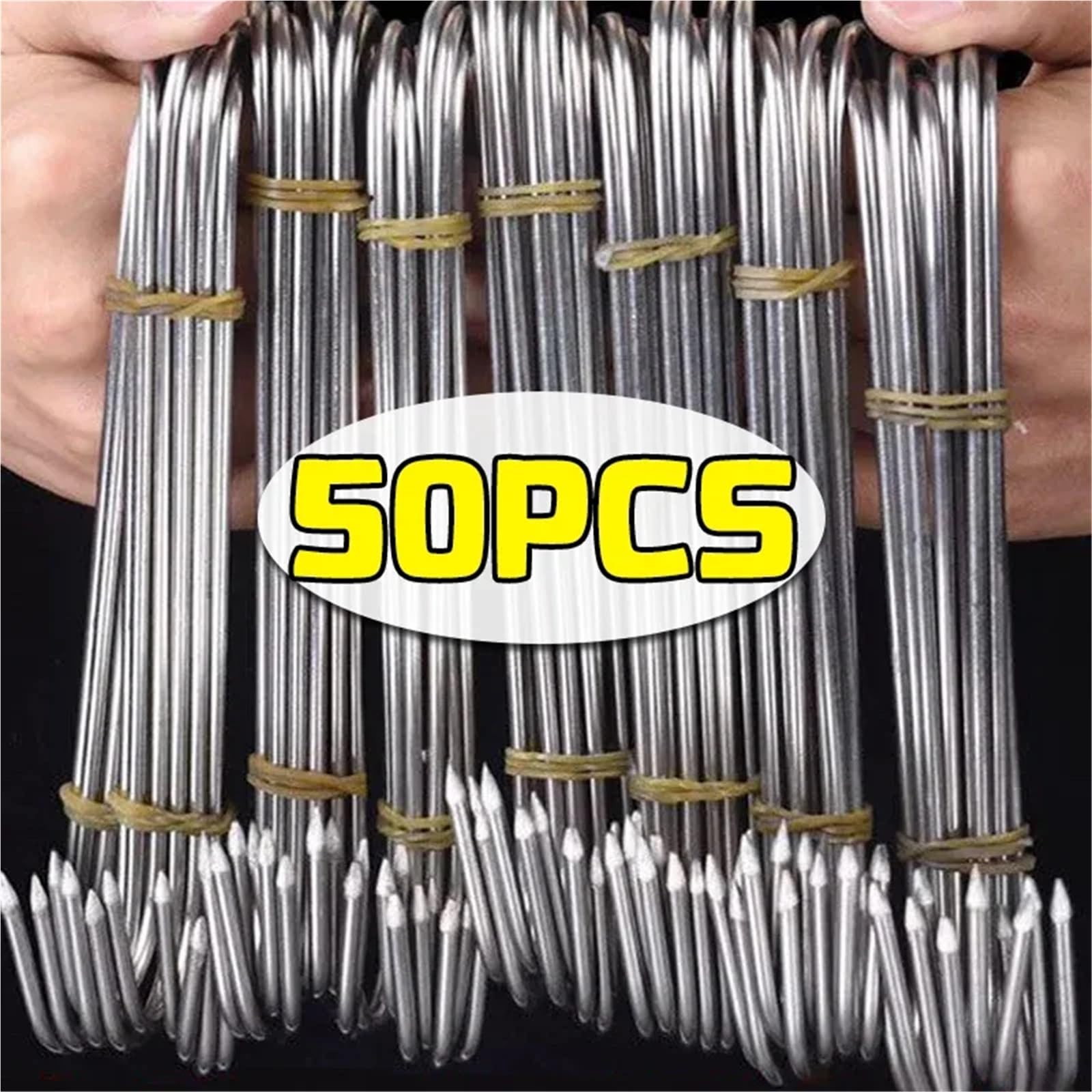 Ganchos para canalones, Ganchos en S de Acero Inoxidable, Punta Afilada, Carnicero, Carne, Barbacoa, curado, Salchicha, Tocino, Colgador(15cm,50pc)