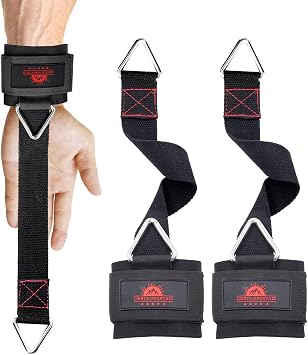 Adjustable Weightlifting Wrist & Ankle Straps with Triangle Ring for Deadlifts, Tricep Pull-Downs, Pilates, Cable Machines & Rehab Padded Straps for Gym, Physical Therapy, and Recovery