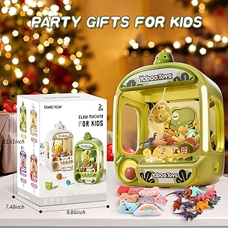 Claw Machine for Kids, Dinosaur Toy Claw Machine Large, Mini Arcade Machine with Prizes Toys Refill Inside, Kids Vending Game Machine, Party Prize Candy Dispenser, Easter Gift for Girls Boys