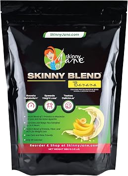 Skinny Blend - Best Tasting High Protein Shake for Women - Satisfying Low Carb Meal Replacement - Keto-Friendly Breakfast or Snack - Healthy Smoothie - 30 Delicious Shakes - Banana