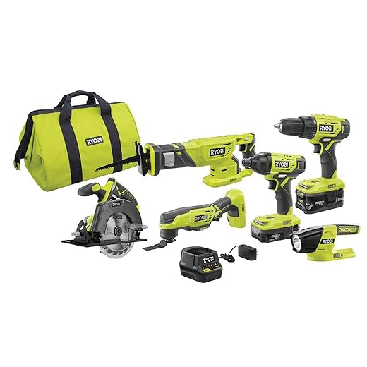 RYOBI P1819 Six-Tool ONE+ Combo Kit
