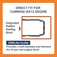 Vista 3 de BTS-4975069 Junta de cárter de aceite, compatible con motor Cummins ISX12, repuesto del mercado de accesorios para OEM 4975069, Junta de Cárter