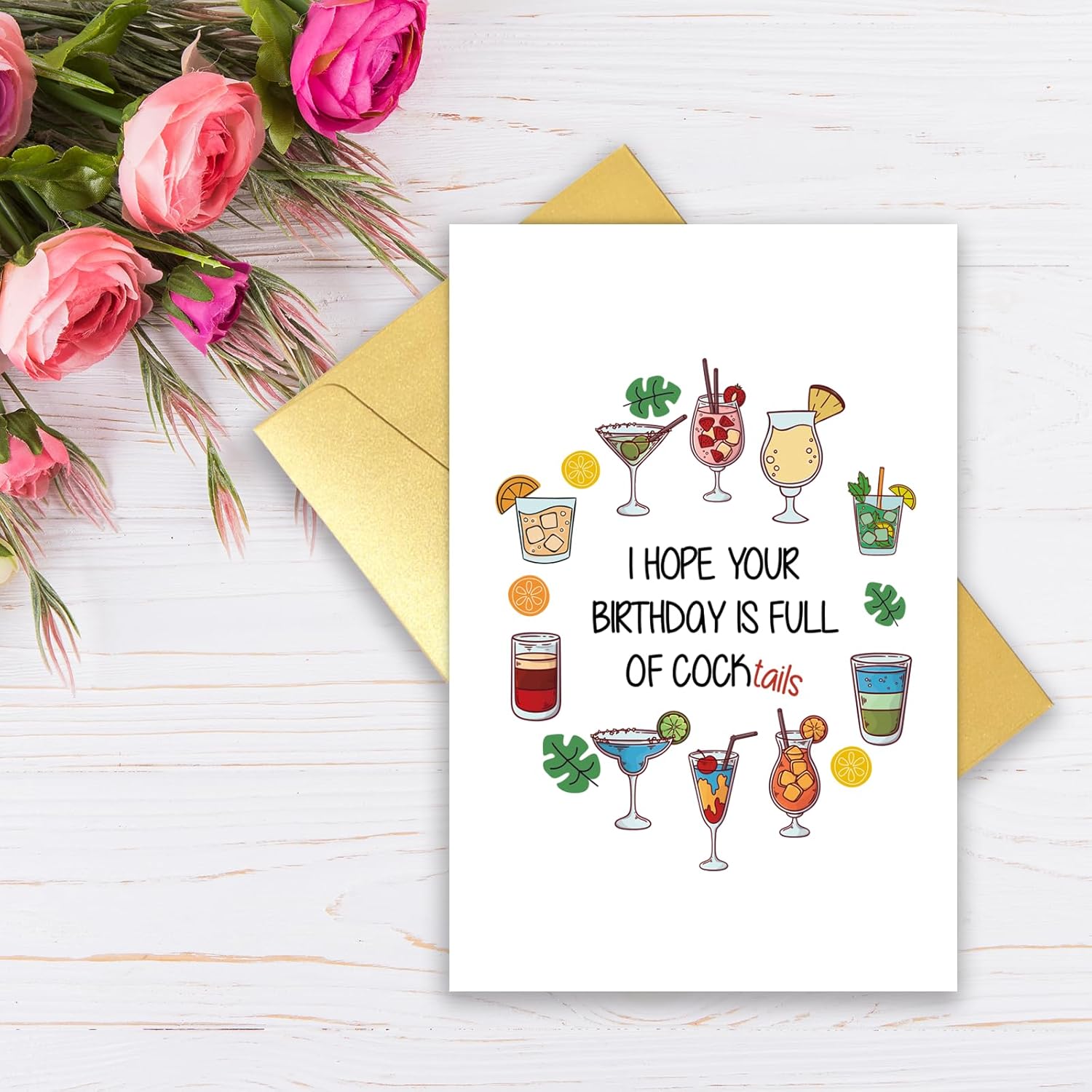 Funny Birthday Card for Her, Humorous 21st 25th 30th 40th Birthday Card for Best Friend Bestie Women Sister Daughter, Unique 21st 22nd 23rd Cocktail Birthday Gift for Women Her - Image 3