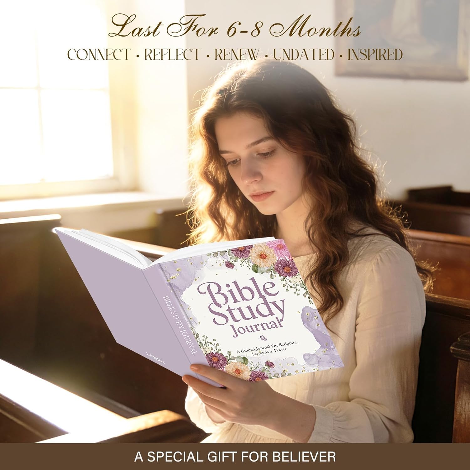 Lanpn Bible Study Journals for Women with Tabs & Highlighters, Church Notes Taking Daily Devotional Journaling, Leather Bible Prayer Guide Notebook Christian Religious Faith Based Gifts - Image 7