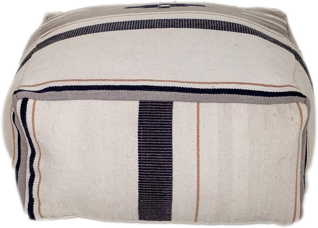 Parkland CollectionHestia Transitional White Pouf