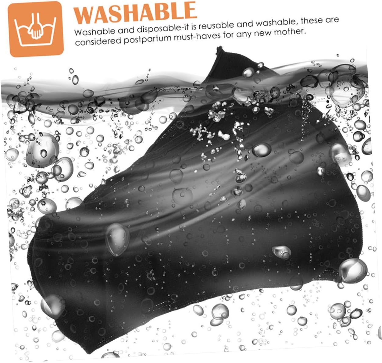Baluue Leakproof Underwear for Women Stretch Mesh Pants Mom Postpartum Nursing Supplies Black