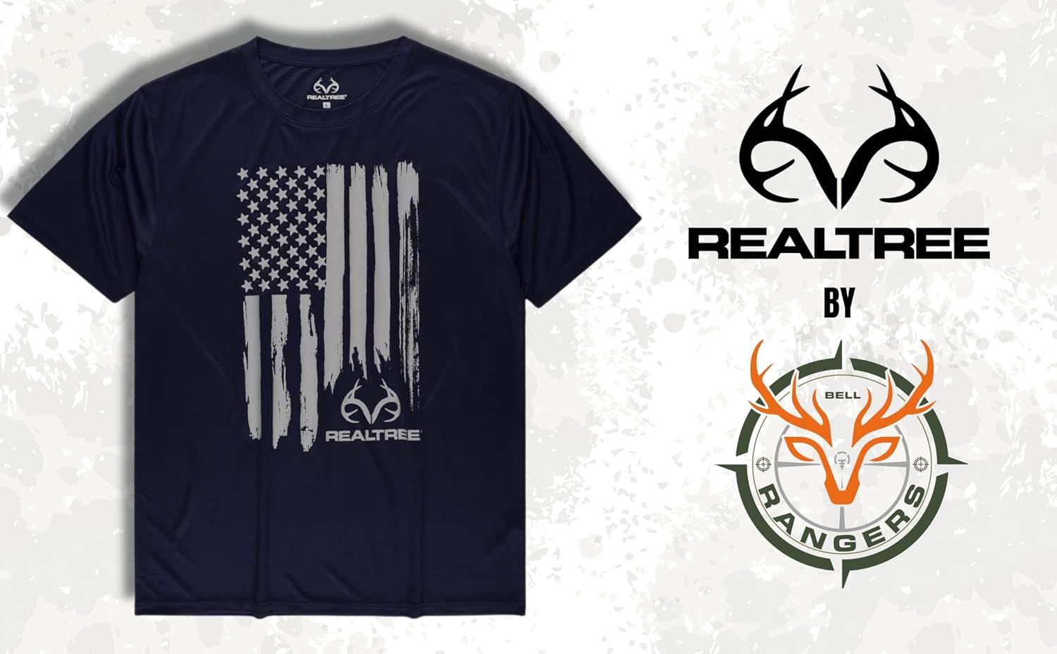Realtree American Flag Shirt Short Sleeve Patriotic T-Shirt for Men & Women