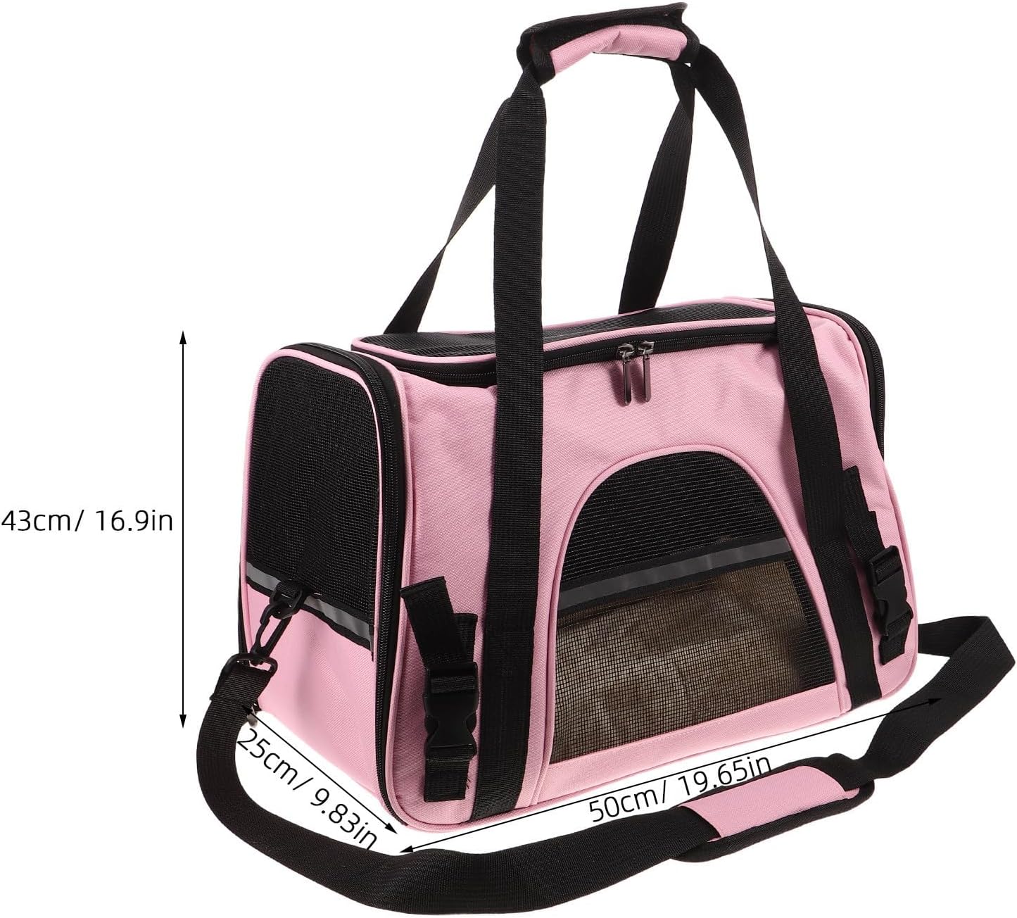 Portable Soft Sided Cat Carrier Bag for Small Pets, Lightweight Breathable Oxford Cloth Pet Carrier for Car Travel and Outdoor Adventures, Foldable Handbag Style