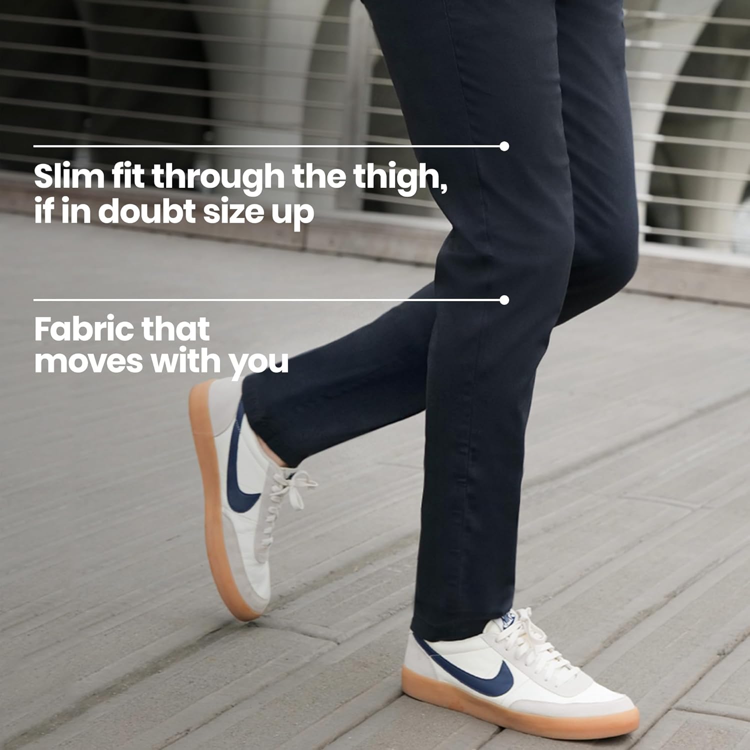 birddogs Men’s Stretch Khaki Pants – Slim Fit, Cooling Athletic Dress Pants with Zipper Pockets for Work, Golf & Travel - Image 3