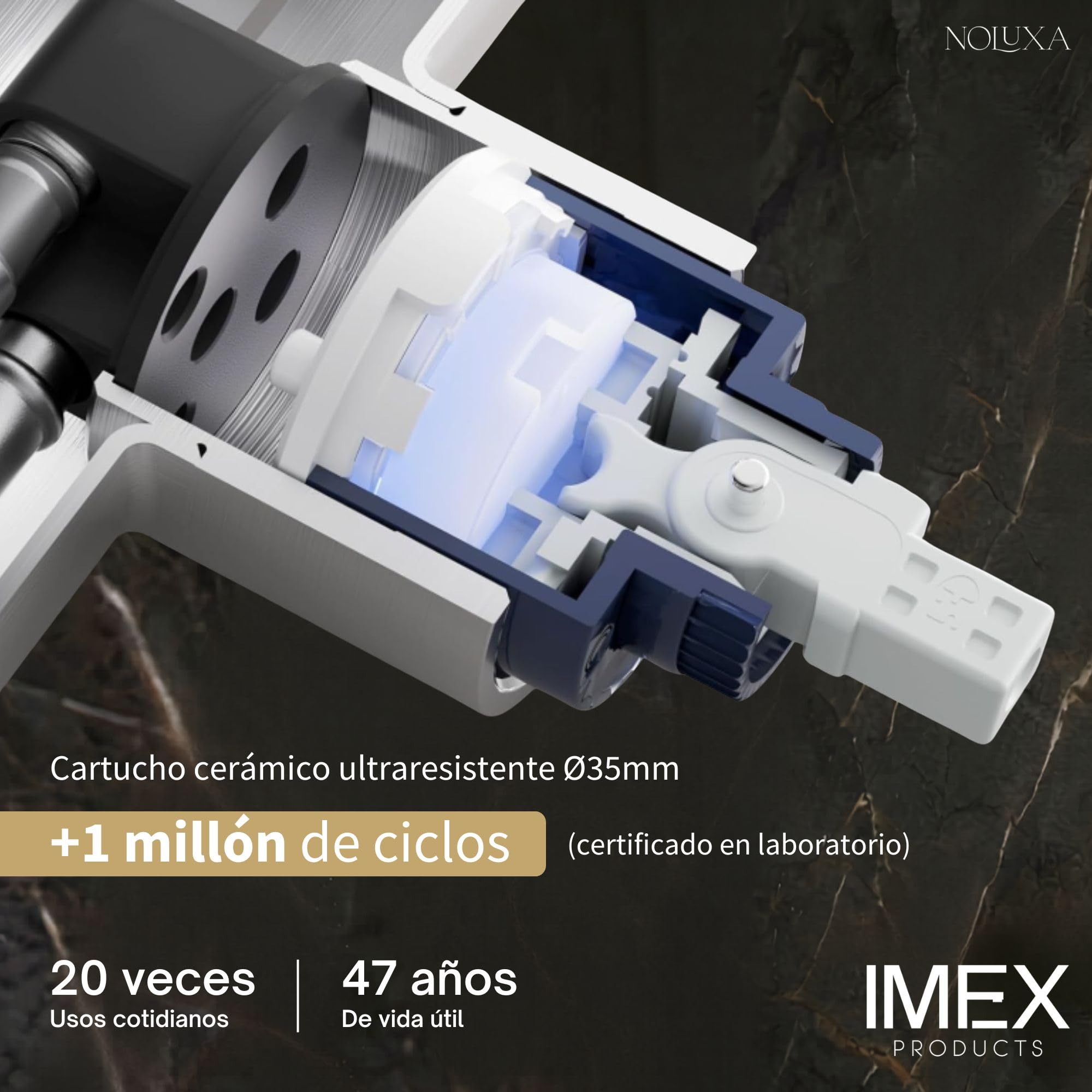 IMEX - Grifo de Ducha con Alcachofa y Manguera | Grifo Ducha Monomando Negro con Mezclador Agua Fría y Caliente | Grifería en Latón con Cartucho Monomando Cerámico | Serie Monza