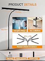 Vista 8 de LED Desk Lamps for Home Office,5 Color+9 Brightness Desk Light,Touch & Remote Control,1000 Lumen Bright Monitor Light with Timer,12W USB Adapter