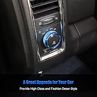 Vista 7 de Voodonala Para Dodge RAM Aire Acondicionado Faro Interruptor CD Perilla Trim para Dodge RAM 2013-2017 Aluminio 5pcs Azul