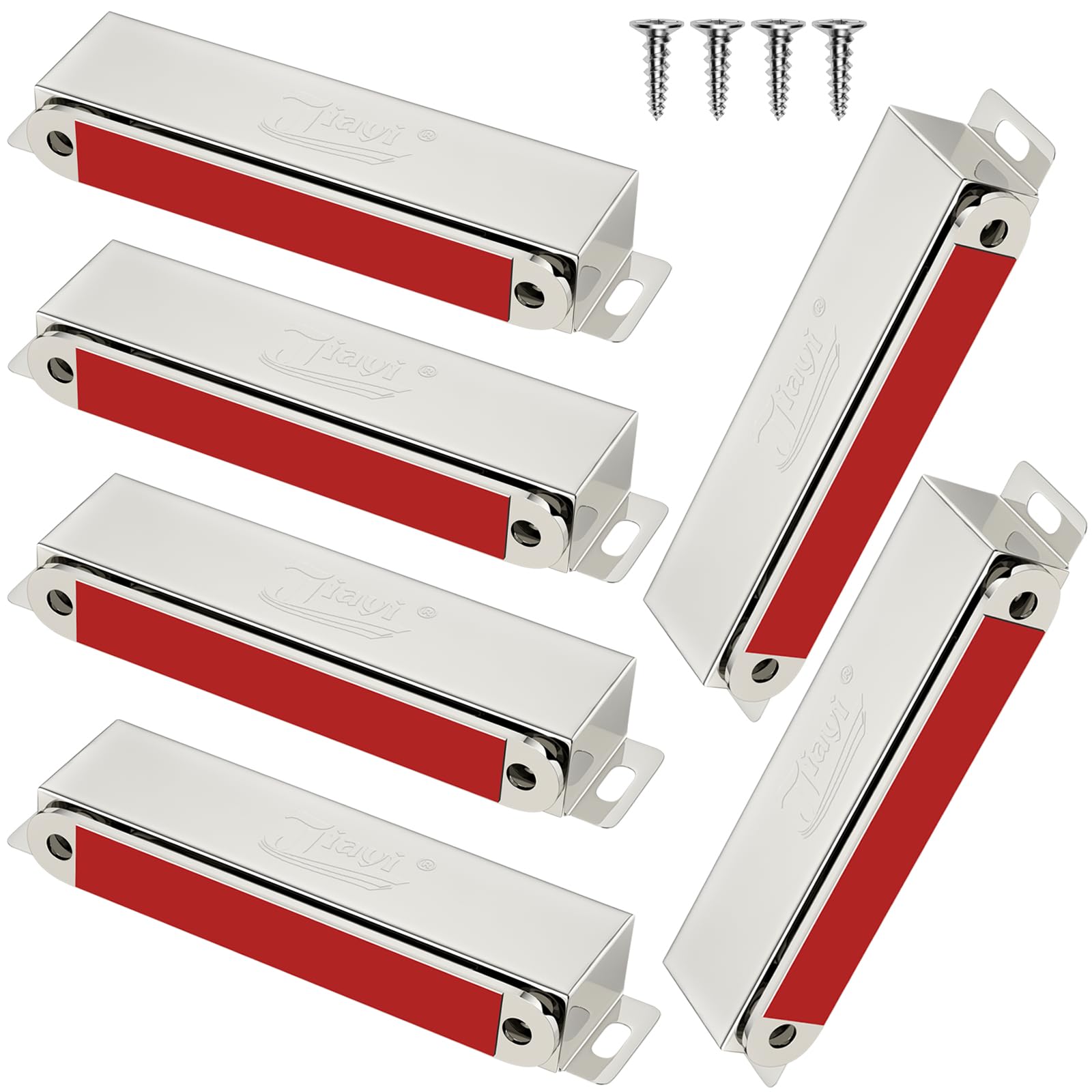 Heavy Duty Cabinet Door Magnets Jiayi 6 Pack Cabinet Magnet Door Latch 90 Lbs Magnetic Door Catch Stainless Steel Magnetic Latch Heavy Duty Magnetic