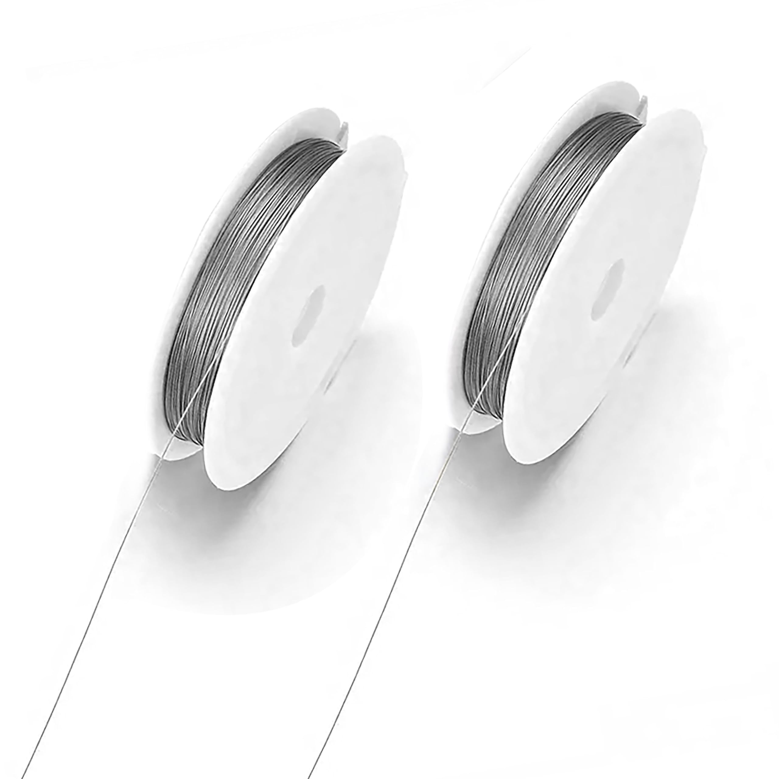 INDIKONB Copper Metallic String Wire for Jewellery Making, Earring, Necklace, Bracelet, Beading, Craft Wire for DIY & Floral Art (Silver 0.5)-image-25