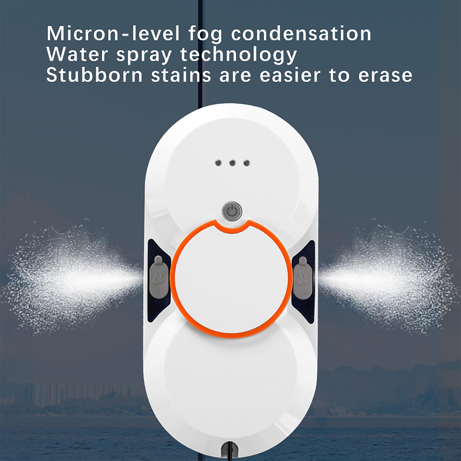 Robot Lavavetri, Robot Lavavetri Con Telecomando, Aspirazione Elevata Da 5600 Pa E Corpo Ultrasottile Da 70 Mm, Spruzzo D'acqua Automatico a Doppia Via E Facile Da Pulire, Per Finestre, Specchi