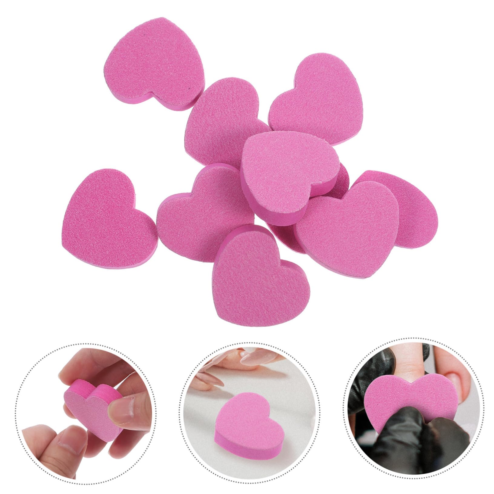 Healeved 200piezas Archivos De Uñas De Doble Cara De Bloques De Pulido Para Manicura Herramienta De Lijado y Lavable Color Rosa Para Uñas y Acrílicas