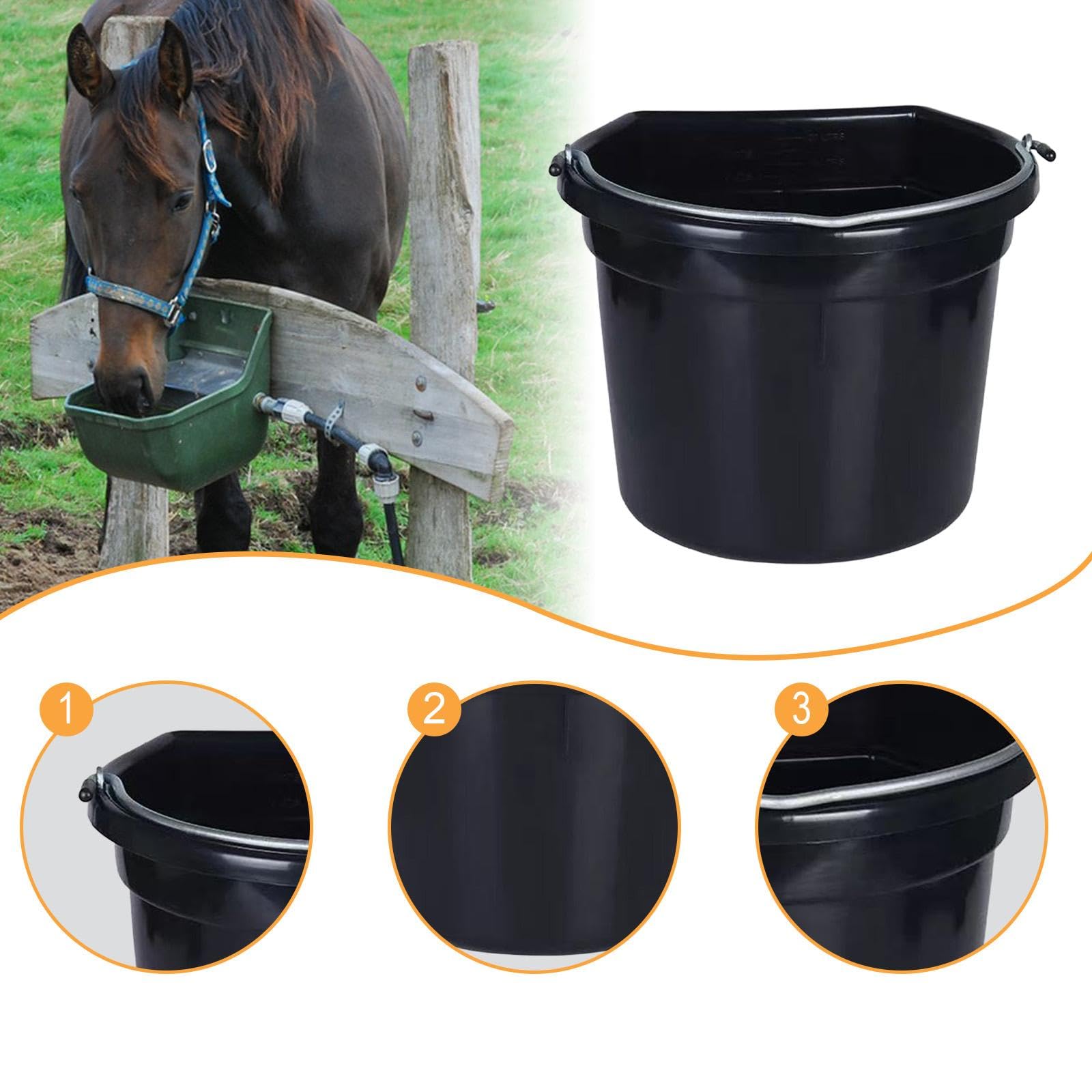 Cubo de Agua para Caballos, Fácil de, Suministros de Alimentación, Comedero para Granja O