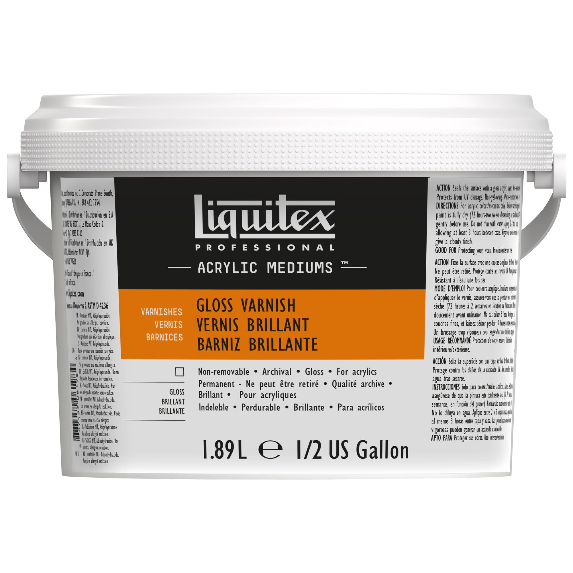 Liquitex Professional Glanz Firnis für Acrylfarben, Archivqualität, 1,89 Liter