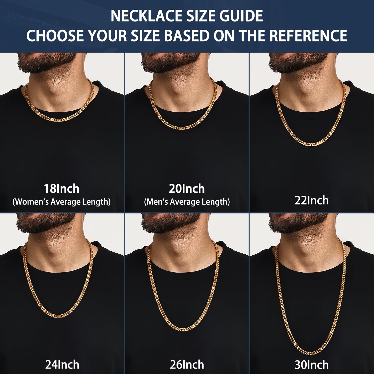 Jewlpire Cuban Link Chain for Men, Silver/Gold Chain for Men Women, 4mm/6mm/10mm Mens Necklace, 18K Gold Plated/316L Stainless Steel Mens Chains Necklaces 18 20 22 24 26 30 Inch - Image 4