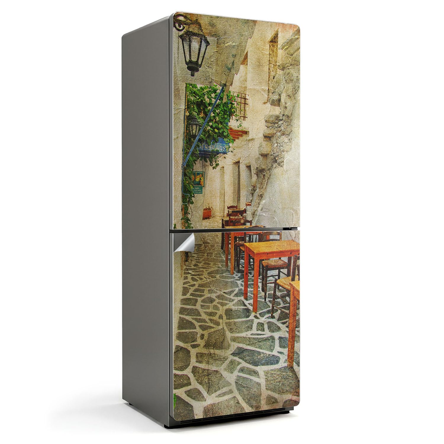 Autocollant pour réfrigérateur 70x190 cm sticker ruelle de cuisine