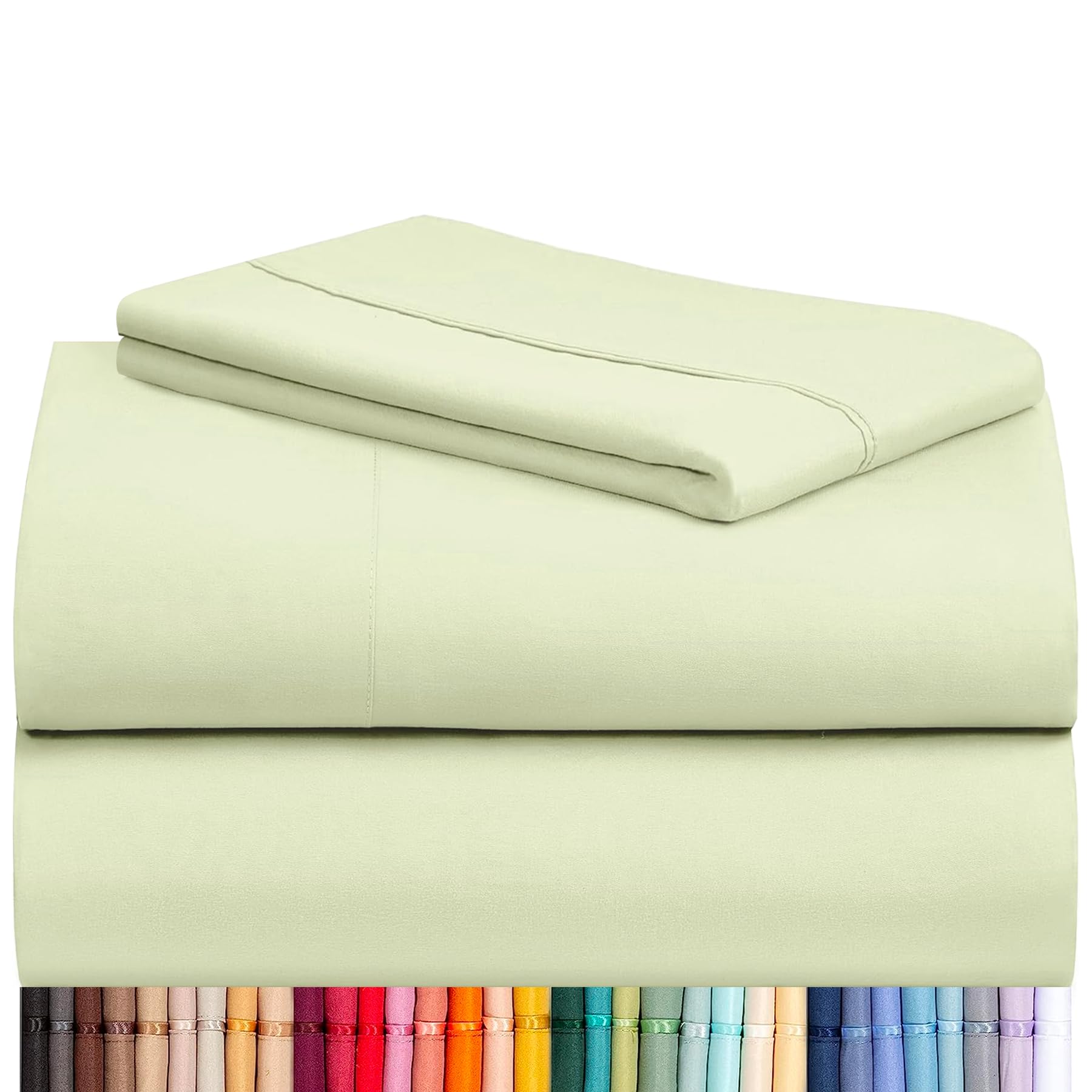 LuxClub Twin sheet set in sage green | Mubboo